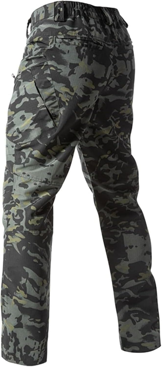 Generic Tactical Cargo Pants for Men Stretch Water Resistant Ripstop Pants Outdoor Lightweight Work Hiking Pant with Pockets