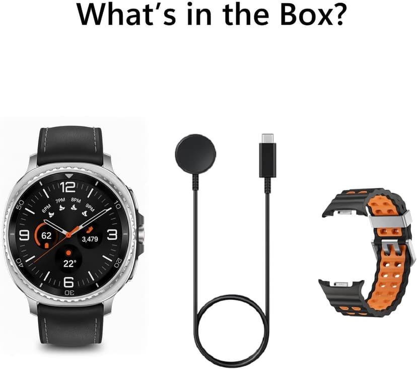 Samsung Galaxy Watch 8 Classic (2025) 46mm LTE Smartwatch – Black | Rotating Bezel, Sleep & Fitness Tracking, Energy Score, Quick Button [US Version] + Extra Sports Band & Screen Protector