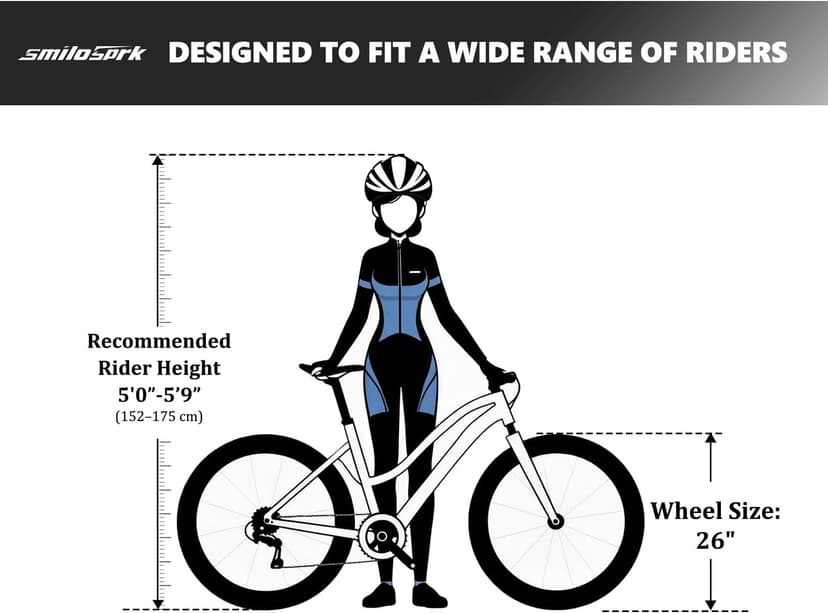 24/26 Inch Mountain Bike for Women & Girls, Twist Shifter, Dual Disc Brakes, Lockout Fork, 2.35" All Terrain Tires, Low Step Steel Frame, 85% Pre-Assembled