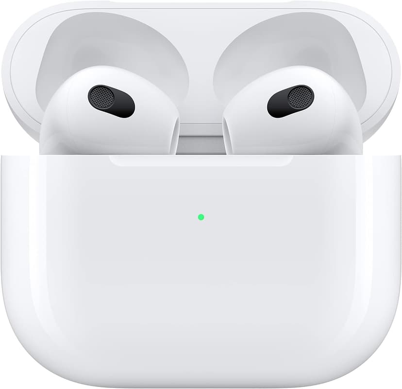Apple AirPods (3rd Generation) Wireless Ear Buds, Bluetooth Headphones, Personalized Spatial Audio, Sweat and Water Resistant, Lightning Charging Case Included, Up to 30 Hours of Battery Life