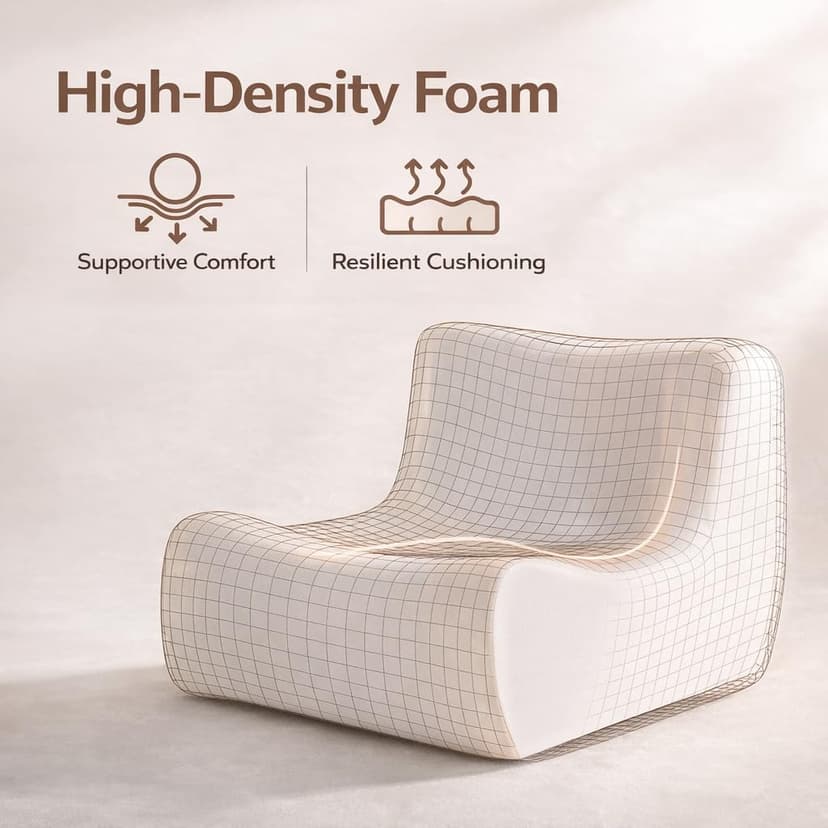 Bean Bag Chairs with Filler Faux Fur Fireside Beanbags Lazy Sofa for Memory Foam BeanBag Chair Bean Bag Sofa for Bedroom, Living Room, Office and Home (Dark Grey)