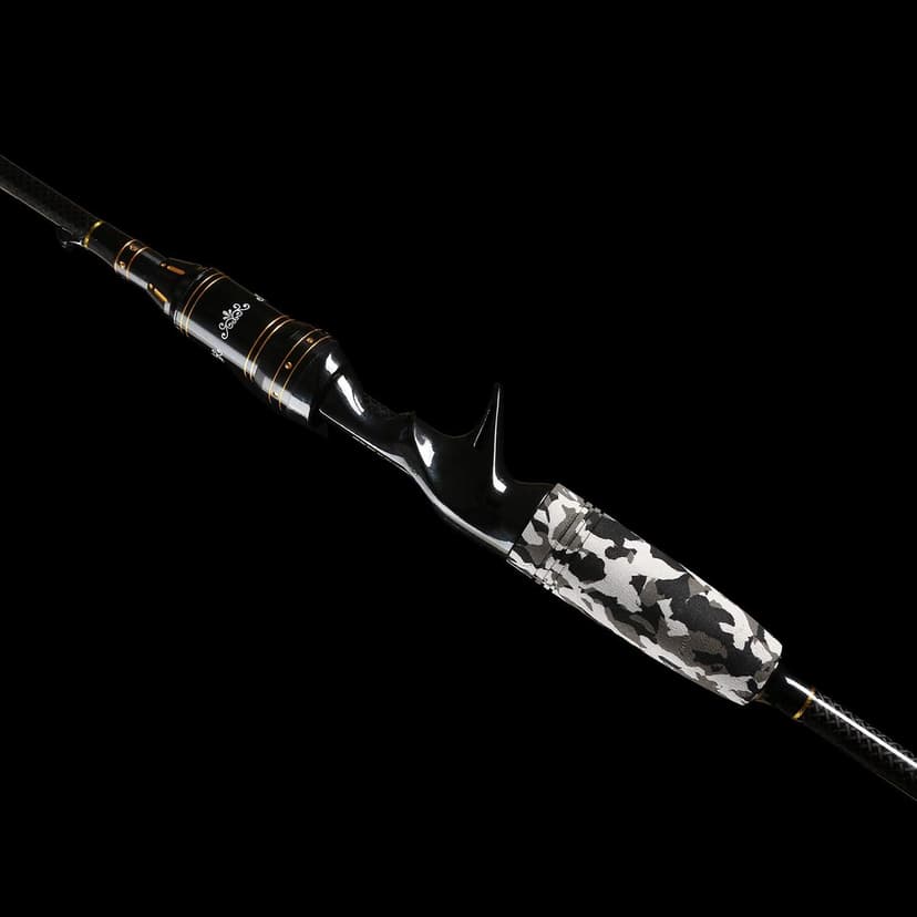 E Series - Camo Legend 2-Piece 7-Feet Casting Rod 24 Ton Carbon Fiber Baitcasting with 2 Tips - Medium and Medium Heavy Portable Bass Fishing Rod Baitcaster
