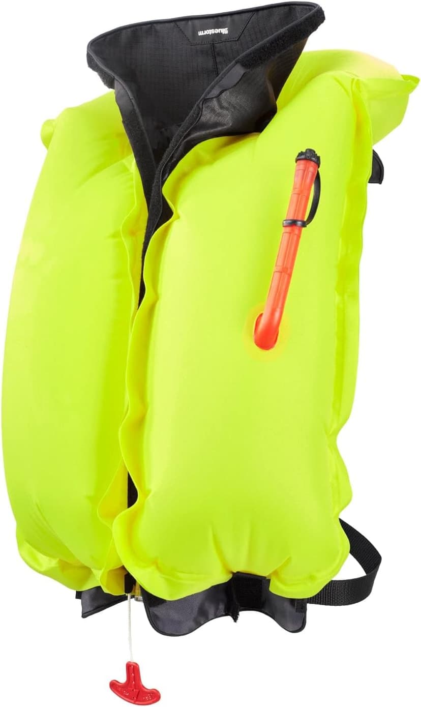 BLUESTORM Cirro 26 Automatic/Manual Inflatable Life Jacket PFD for Adults (Apex Black) | US Coast Guard (USCG) Approved Self Inflating Life Vest Preserver