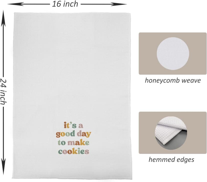 Baking Gifts Kitchen Towels, Gifts for Bakers Cookie Lovers Cooks Dish Tea Towel for Kitchen Baking, It's a Good Day to Make Cookies Hand Towels, 16x24 B0CSCGQB3Q