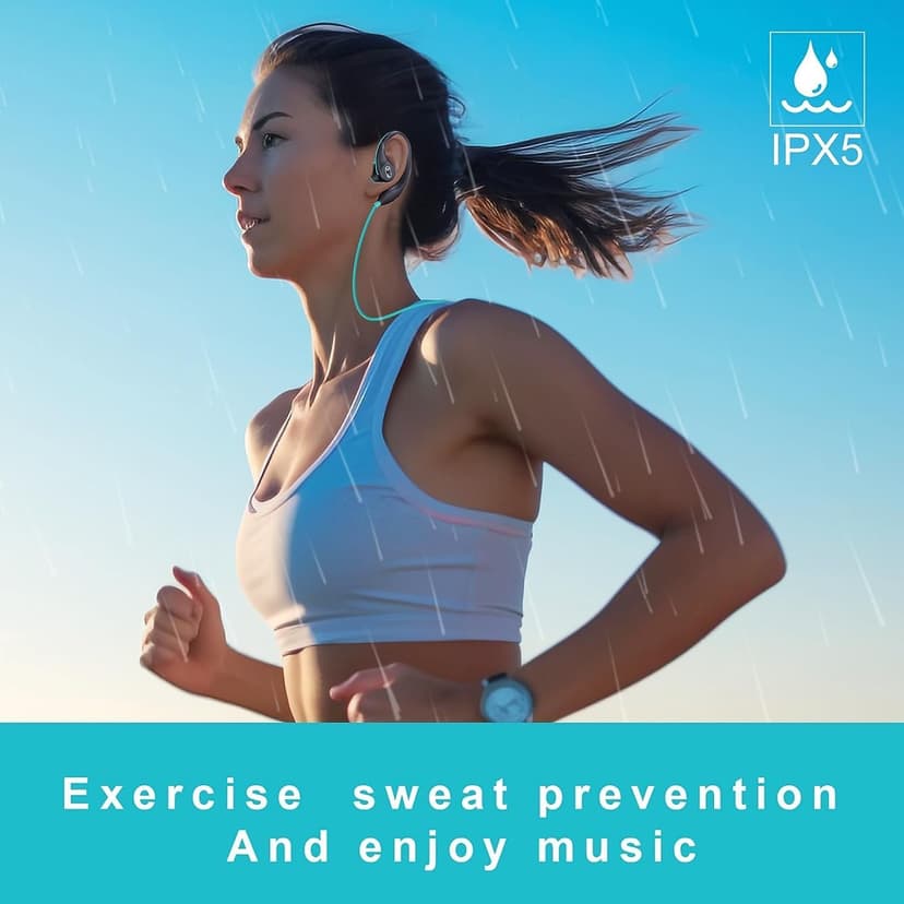 Upgrade Wired Sports Earbuds with Ear Hooks, Running Headphones Secure Fit Wrap Around Ear, Sweatproof In-Ear Earphones with Microphone, 3.5mm Jack for Smartphone Laptop Tablet MP3 Workout Jogging Gym