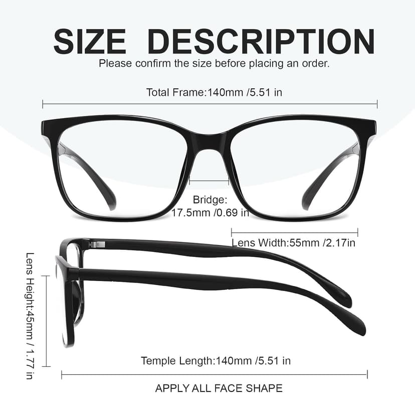 hunsquer Blue Light Glasses for Women Blue Light Blocking Glasses Men Computer Gaming Blue Screen Glasses Mens Blue Light Blocker Glasses