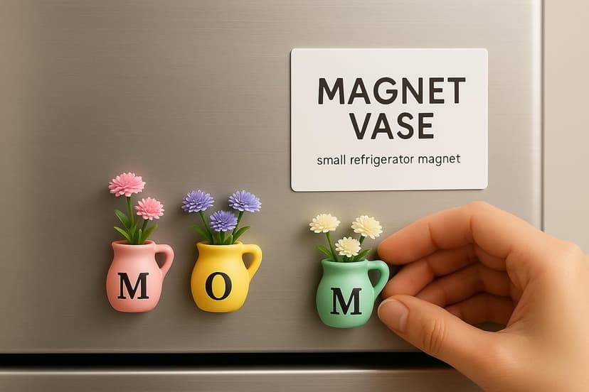 Mini Vase Magnets for Fridge - Christmas Mom Gifts from Daughter, Unique Birthday Gifts for Mom from Son, B0FCFN5RYC