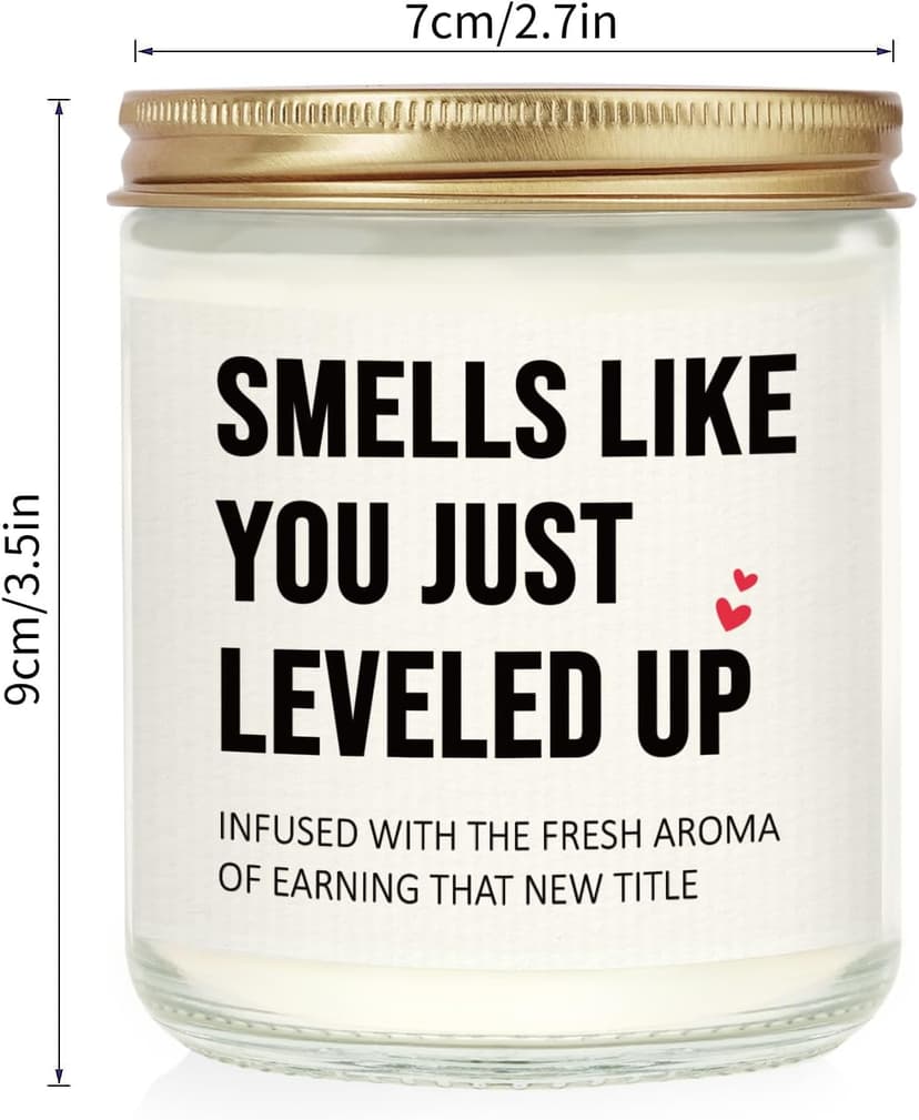Promotion Gifts for Women Men, New Job/Parents Candle, Congratulations Gift for Women, Funny Congrats Gift for Coworker, Gamer, Friend, Boss, Teacher, Nurse, Handmade, 7oz