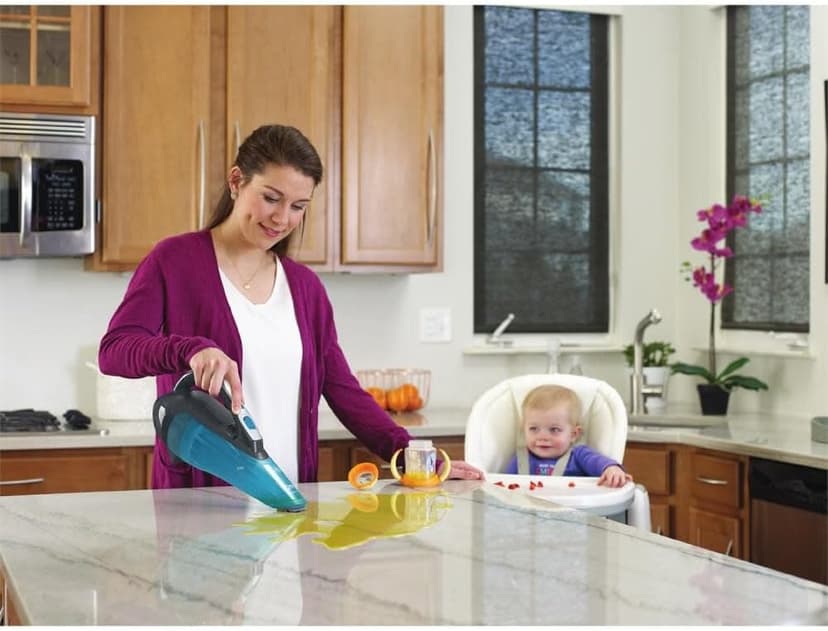 BLACK+DECKER dustbuster AdvancedClean Cordless Wet/Dry Handheld Vacuum, Titanium (HLWVA325J21)