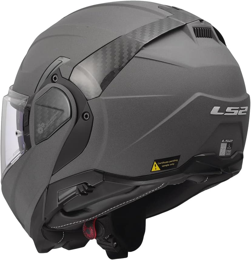 LS2 Helmets Advant II Modular Motorcycle Helmet W/SunShield (Matte Concrete Gray - Large)