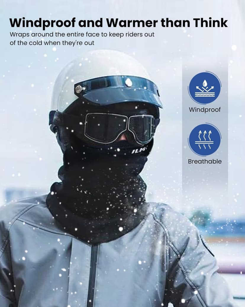 ILM Motorcycle Balaclava Face Mask Adult Youth for Ski Model FM01