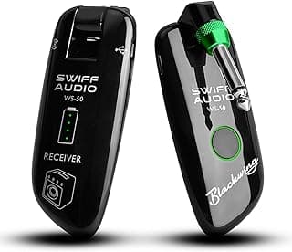 SWIFF Wireless Guitar System Rechargeable Wireless Guitar Transmitter Receiver Support Multi Channels and Long Battery Life for Electric Musical Instruments
