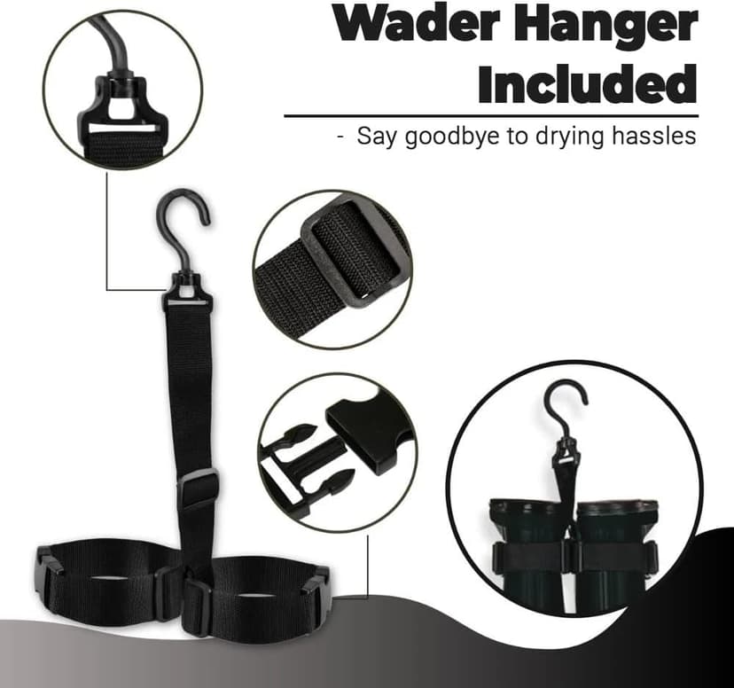 DaddyGoFish Chest Waders for Kids and Adults, Fishing and Hunting Waders with a Pocket and a Wader Hanger