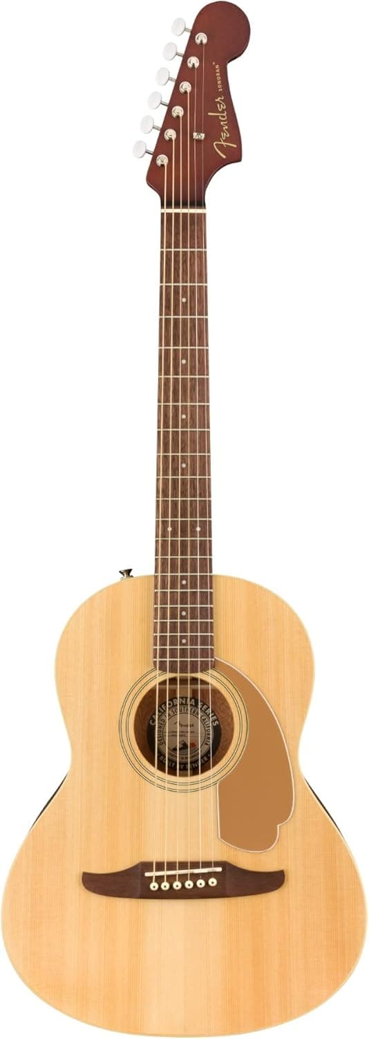 Fender Sonoran Mini Acoustic Guitar, with 2-Year Warranty, Natural, Rosewood Fingerboard, with Gig Bag