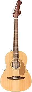 Fender Sonoran Mini Acoustic Guitar, with 2-Year Warranty, Natural, Rosewood Fingerboard, with Gig Bag
