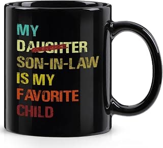 YHRJWN My Son In Law Is My Favorite Child Mug-11Oz, Funny Gift for Mother-in-Law or Father-in-Law, Ceramic Coffee Mug for Mother's Day, Father's Day, Birthday, Christmas B0FNNBHKXR
