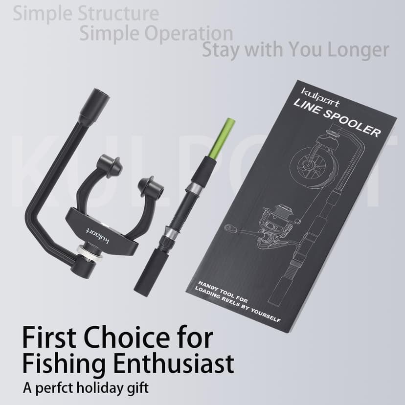 Kulport Fishing Line Spooler, Adjustable line Winder,No Line Twist, Portable for Casting & Spinning and Trolling Reel