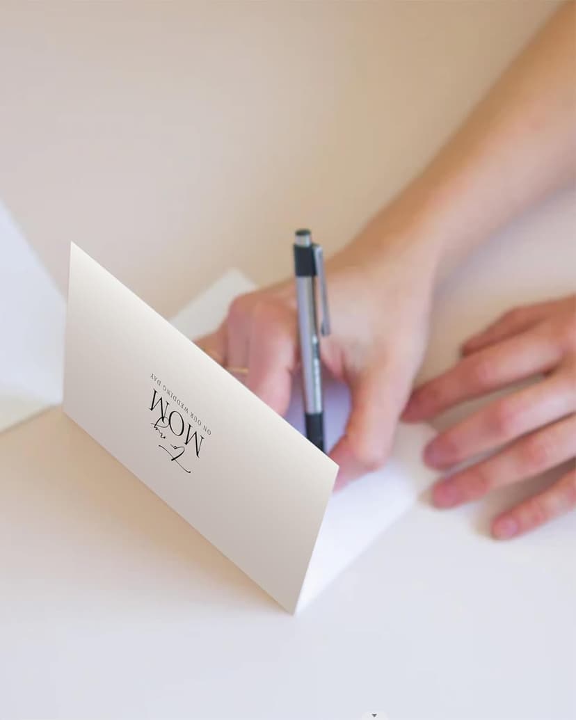 Set of 2 Wedding Day Card for Parents, To My Dad and Mom On Our Wedding Day, Parents Of The Bride/Groom Gifts. （Dad/Mom A）