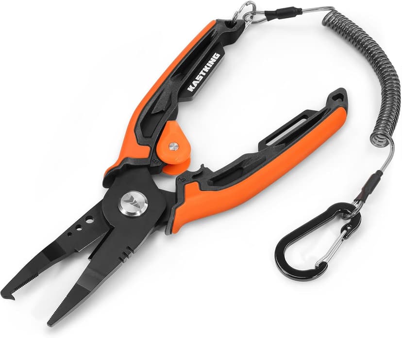 KastKing AeroVice 7.5” Fishing Pliers, 420 Stainless Steel, Uni-Body Construction, Lightweight & Corrosion-Resistant, Multi-Function Jaws, Braid Cutters, Sheath, Lanyard & Carabiner