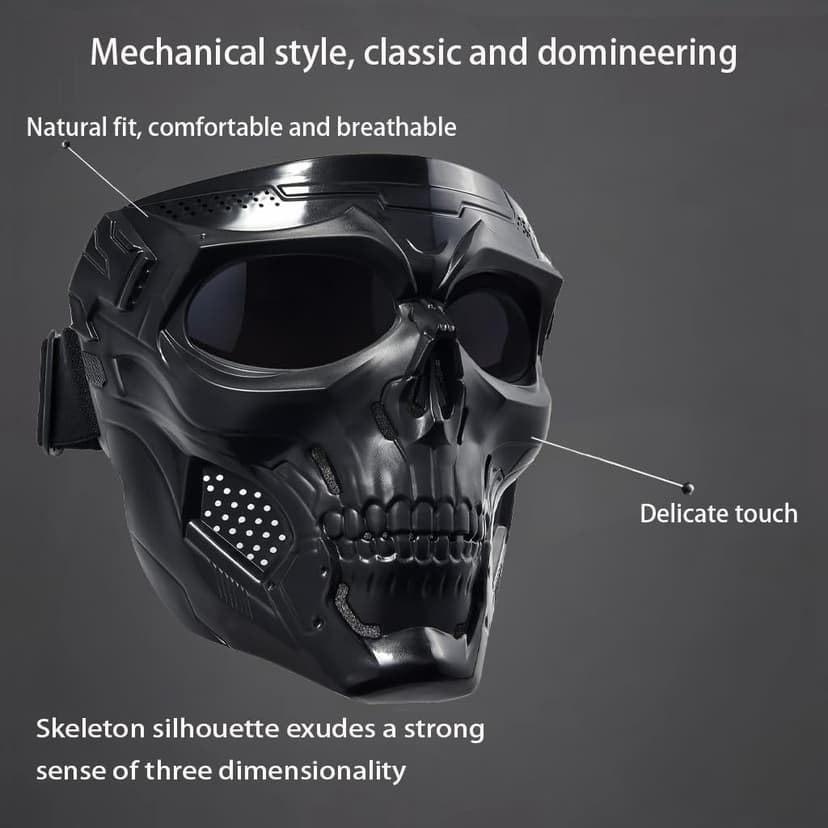 Motorcycle Face Mask Full Face,Dirt Bike Goggles Motocross, ATV, Offroad, Riding Racing Goggles for Men Women