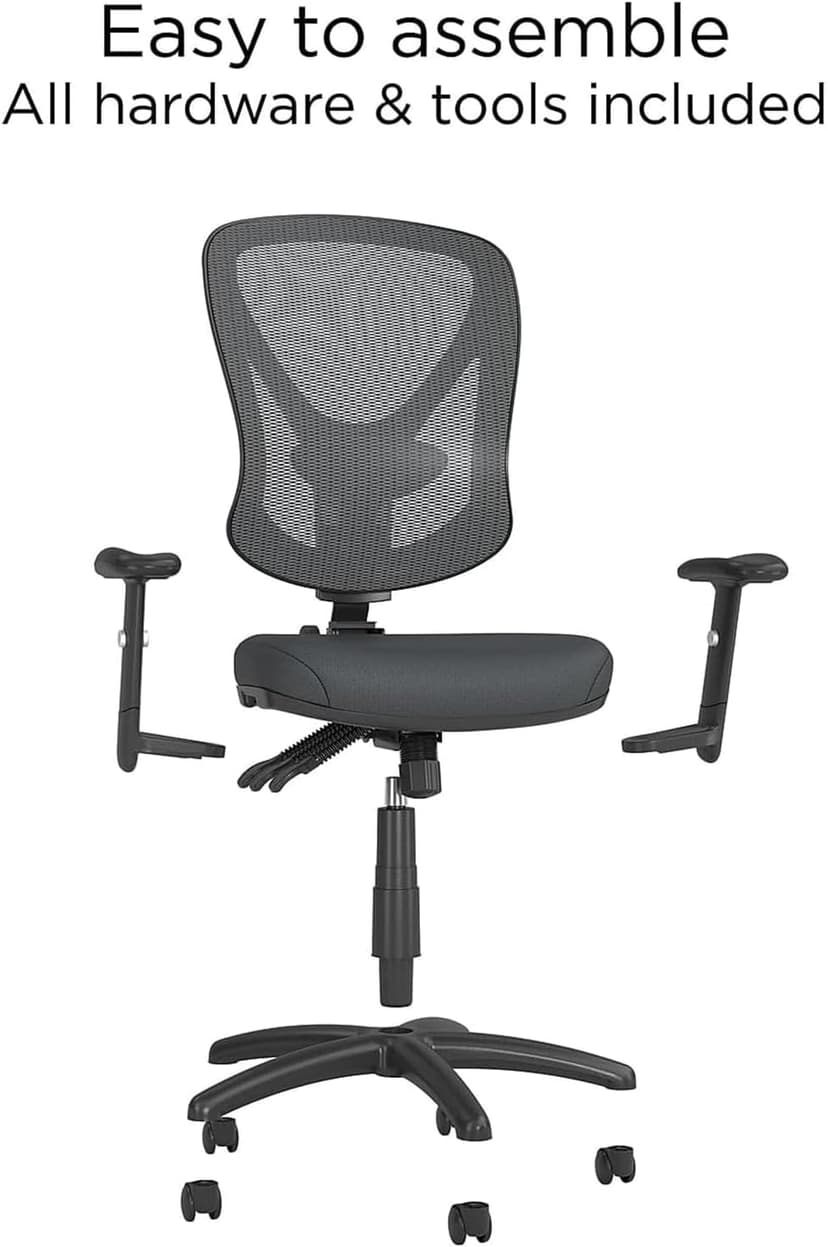 Staples Carder Ergonomic Task Chair, Mesh, Ergonomic, Lumbar Support, Adjustable Height, Black