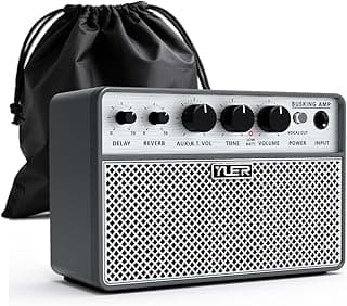 Yuer BA-10Pro 10W Acoustic Guitar Amp, Portable Vocal & Guitar Amplifier with Digital Delay/Reverb Effect Headphone Jack/OTG Wireless Small Guitars Amp for Recording, Practice, Travel with Carry Bag