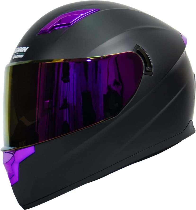 F-700 Full Face Motorcycle Helmet for Adults, DOT FMVSS 218 Certified Street Bike Helmet with Tinted Shield, Clear Replacement Visor and Removable Liner