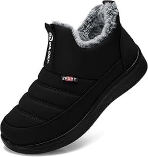 SHIBEVER Womens Winter Snow Boots: Women Ankle Booties Warm Fur Lined Waterproof Insulated Slip On Outdoor Shoes