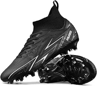 lozoye Indoor Soccer Cleats Mens Womens Turf Soccer Cleats Wide Socer Shoes FG AG TF High Ankle Football Boots