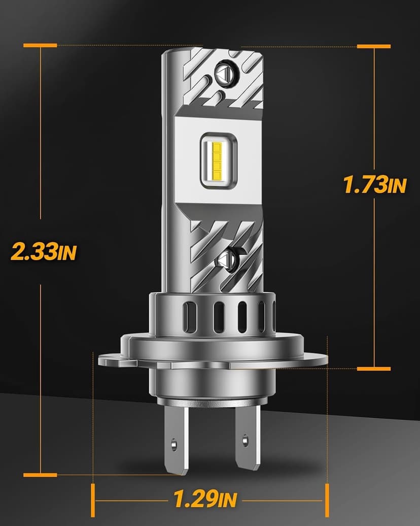 SEALIGHT H7 Bulbs 36000LM Ultra-Bright S6 H7 ATV Bulbs No Adapter Required No Cordless, 6500K White Light, 60000+Long Lifespan, Plug-N-Play, Marker Light Assemblies, Pack of 2