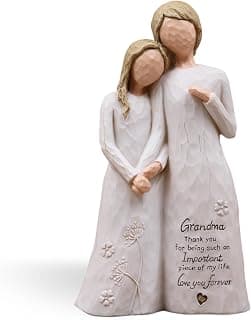Grandma Gifts from Granddaughter,Grandma Gifts for Birthday Christmas Mothers Day,Hand-Painted Resin Statue,Gifts for Grandma Grandma Birthday Gifts,Great Grandma Gift, Grandmother Gift Figurine B0FGCNN72R