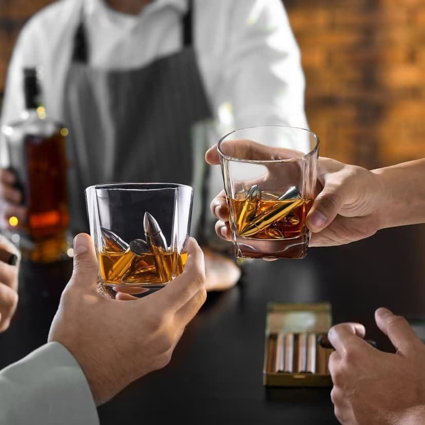Gifts for Men Dad, Whiskey Stones, Him Husband Boyfriend Gifts for Birthday Anniversary Christmas, Unique Wedding Housewarming Gifts for Men Who Have Everything, Cool Stuff Gadgets for Dad Grandpa