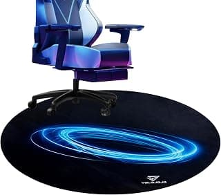 Office Chair Mats Hard-Floor Chair Mats Office Gaming Chair Mat with Blue Lightning Design (Blue)