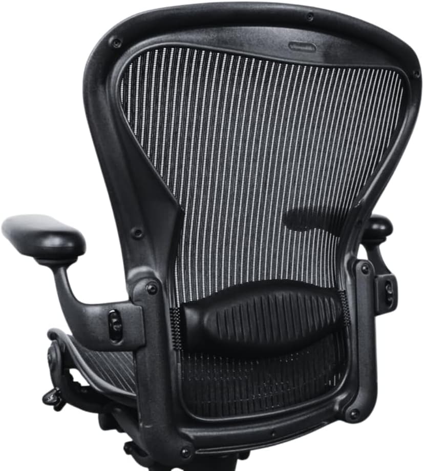 Herman Miller Office Chair Size B | Fully Adjustable with All Features Included| Quick and Easy Assembly| Renewed| 10 Year Warranty| Hardwood Floor Roller Blade Style Wheels Included
