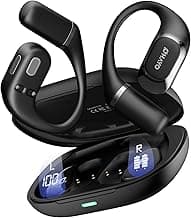 Open Ear Headphones,Over Ear Earbuds with Ergonomic Earhook,Bluetooth Headphones 5.4 with Smart Digital Display,40H Playtime,IPX6 Waterproof,Touch Control Operate Fit Cycling,Running,Workout(Black)