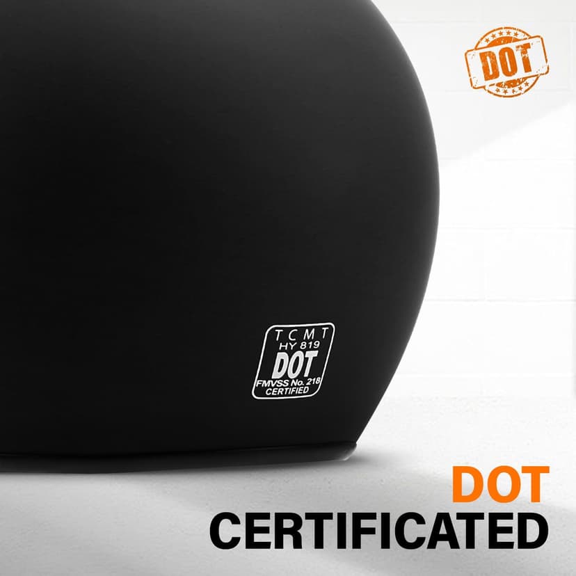 XFMT DOT Unisex-Adult Motorcycle Open Face 3/4 Helmet Retro Style Cruiser Chopper Scooter