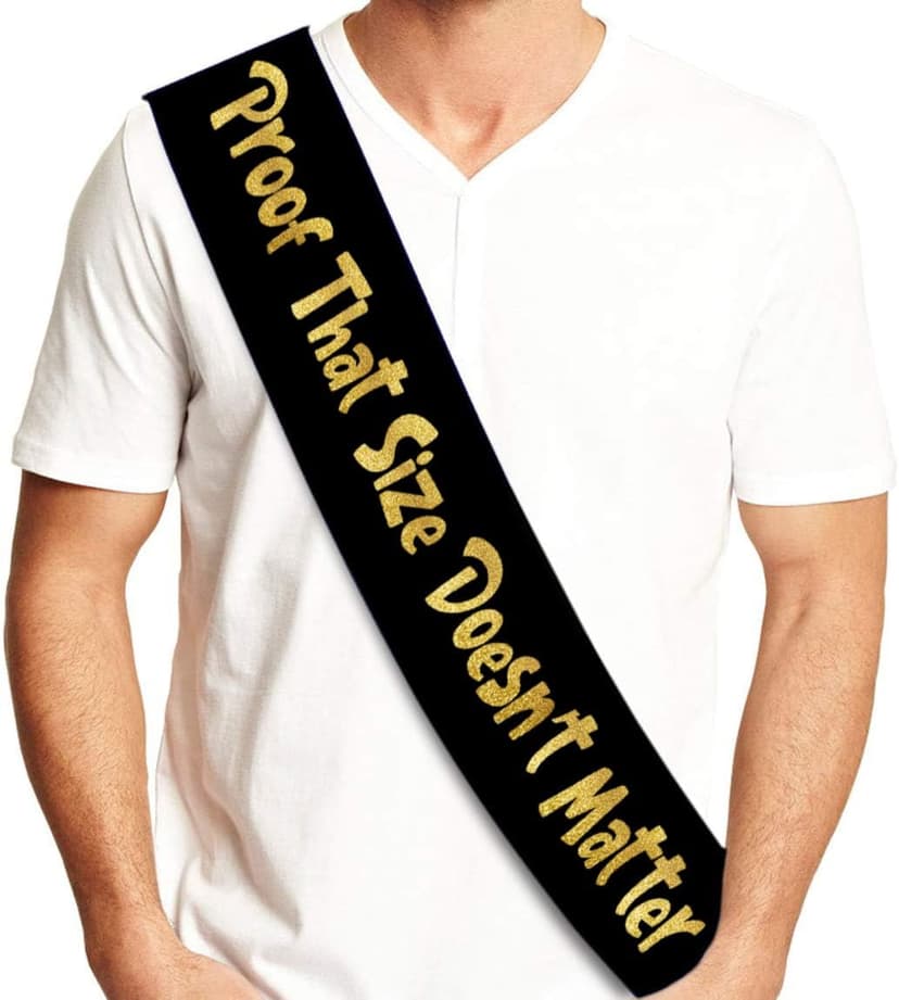 Size Doesnt Matter Groom Sash - Bachelor Party Supplies, Favors, Games and Decorations