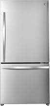 Kenmore 31" Bottom Freezer Refrigerator - Ice Maker, Adjustable Shelving, Crispers Drawers, LED Lighting, ENERGY STAR Certified, 22.3 cu. ft. Capacity, Fingerprint Resistant Stainless Steel