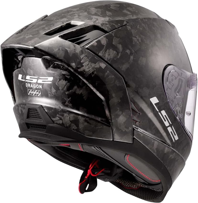 LS2 Helmets Dragon Carbon Full Face Motorcycle Helmet W/ SunShield