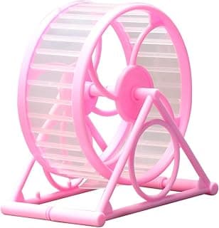 Pet Hamster Exercise Running Wheel with Stand Playing Supplies Cage Toy Gerbils Hamster Running Jogging Toy Hamster Running Wheel Small