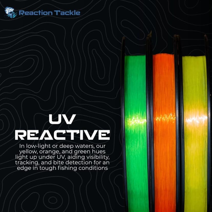 Reaction Tackle Monofilament Fishing Line - Premium Nylon Mono Line, Strong & Abrasion-Resistant, Low Memory for Smooth Long Casts - Freshwater & Saltwater