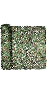 Camo Netting, Camouflage Netting, Hunting Blind Camo Net, Army Party Decorations, Sunshade Fence Nets, Lightweight, Bulk Roll, Mesh, Great for Camping, Shooting, Photograph, Car Cover, Outdoor
