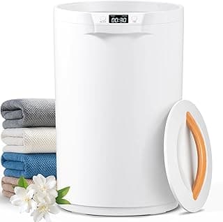 Towel Warmers for Bathroom, 20L Large Towel Warmer Bucket, Fits Up Two 40"X70" Oversized Towels, Bathrobes, Blankets, Towel Heater with LCD, 4 Timer Setting and Auto Shut Off(White)