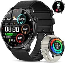 Smart Watch for Men Women Fitness: Waterproof Make Answer Call Digital Mens Watches Running Pedometer Step Tracker Smartwatch Android Phone iPhone Samsung Compatible Sleep SpO2 Heart Rate Monitor