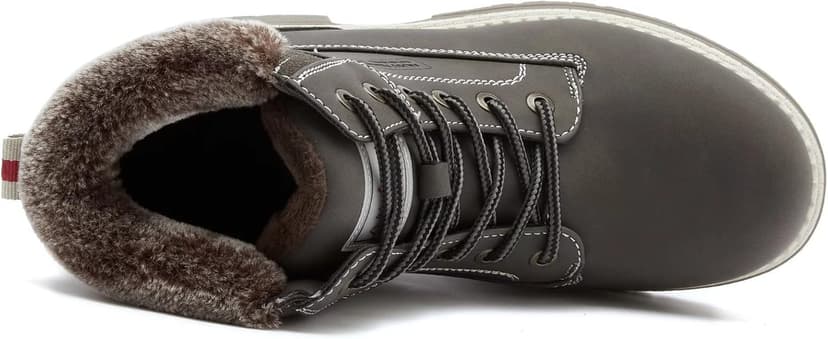 ANJOUFEMME Womens Hiking Snow Winter Boots - Waterproof Work Ankle Boots for Women Comfortable Warm Fur Boots for Backpacking Cycling