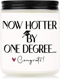 Graduation Gifts for Women, Her- Handmade Lavender Natural Soy Wax Candle (7oz)- 2025 College, Phd, Masters Degree Graduation Gifts for Him