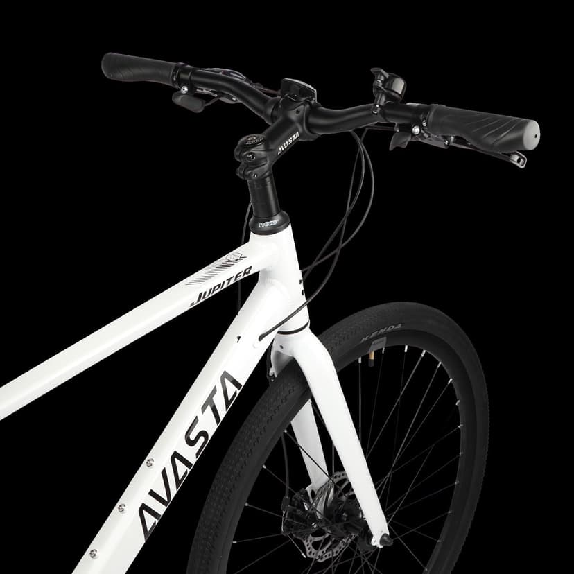 AVASTA Jupiter 700C Road Adult Step-Over Hybrid Cycling Bike Bicycle, Aluminum Frame, 21-Speed, Dual Disc Brakes, Multpile Colors for Men Woman Male Female