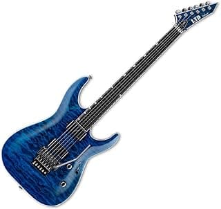 ESP LTD MH-1000 QM Electric Guitar - Black Ocean