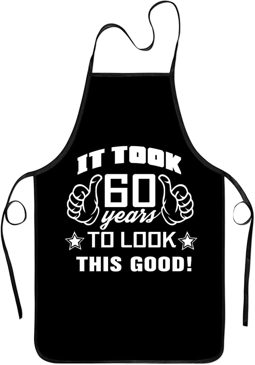 30th 50th 60th 70th Birthday Gifts for Men, Apron Gifts for Husband Wife Friends, Kitchen Chef Aprons with 2 Pockets