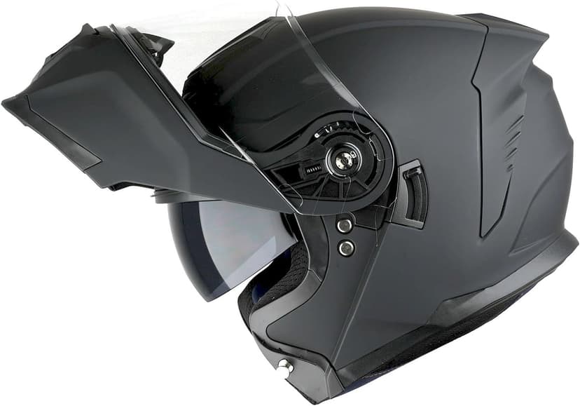 1Storm Motorcycle Street Bike Modular/Flip up Dual Visor Sun Shield Full Face Helmet HJK920